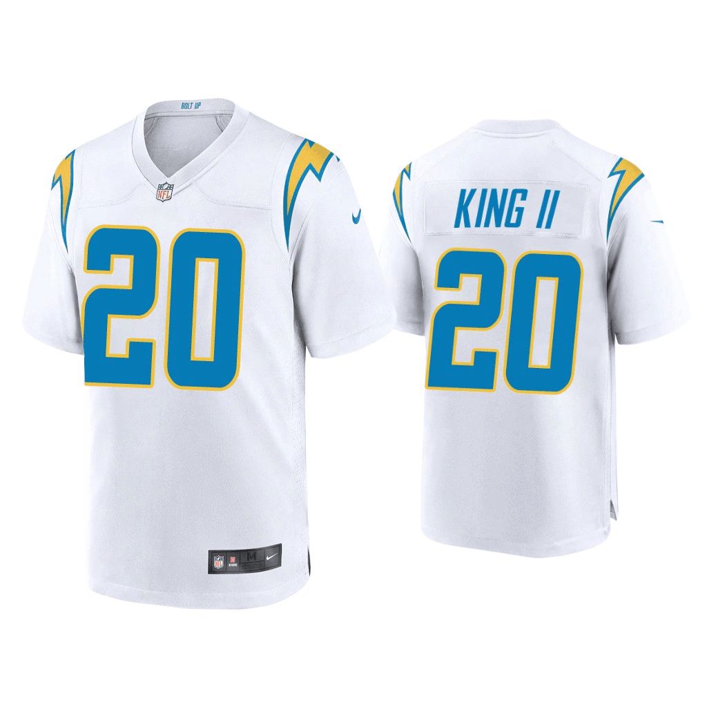 Men Los Angeles Chargers 20 Desmond King Nike White Game NFL Jersey